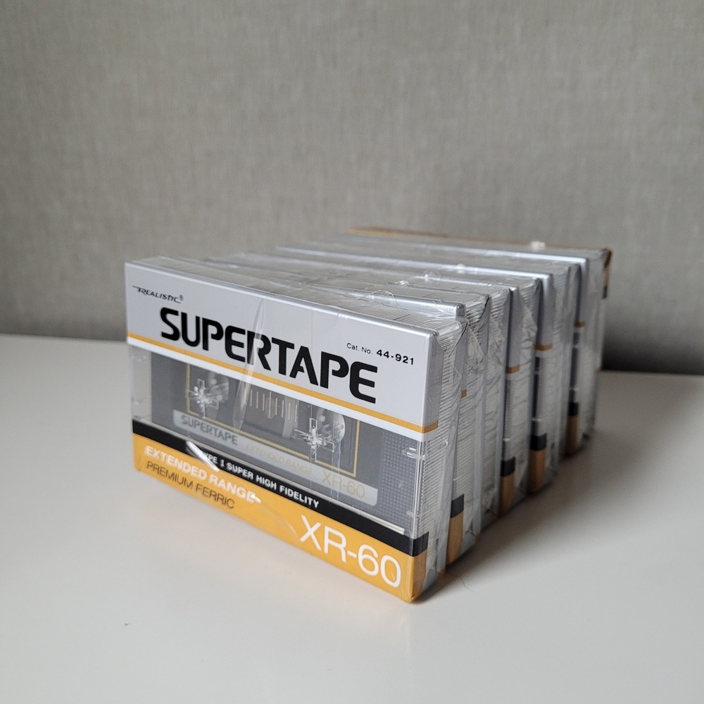 Realistic Supertape XR-60 Cassette Tapes Lot of 7 Gold Silver Type I Ferric New
